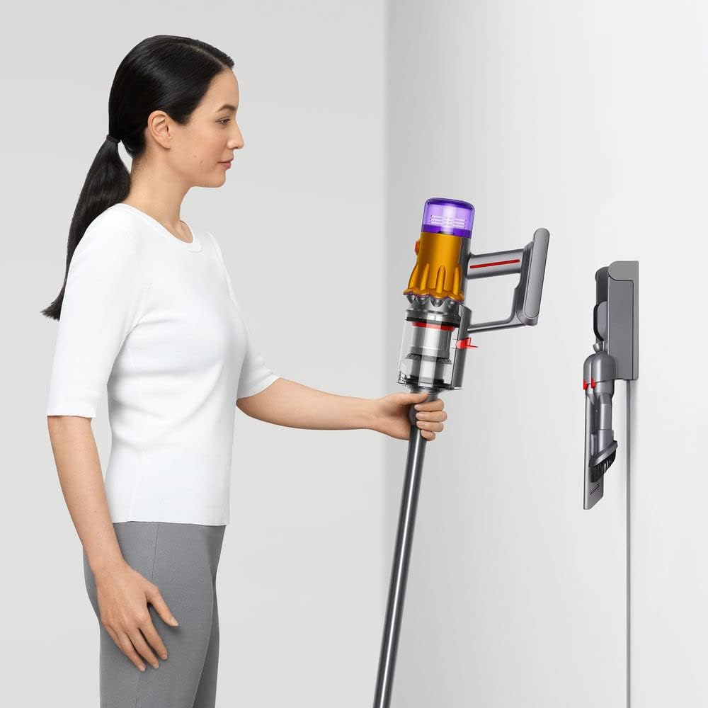 Dyson V12 Detect Slim Origin Cordless Vacuum Cleaner, Yellow/Iron, Large (Pre-Owned)