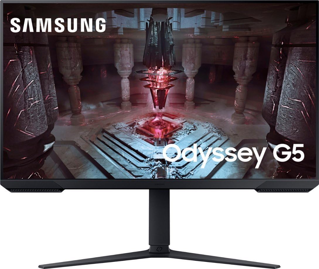 (Pre-Owned) Samsung Odyssey G51C 32" LED QHD FreeSync Premium Gaming Monitor with HDR10, Black, 165Hz Refresh Rate, 1ms Response Time, 2560 x 1440, DisplayPort, HDMI, DealExpress Accessories