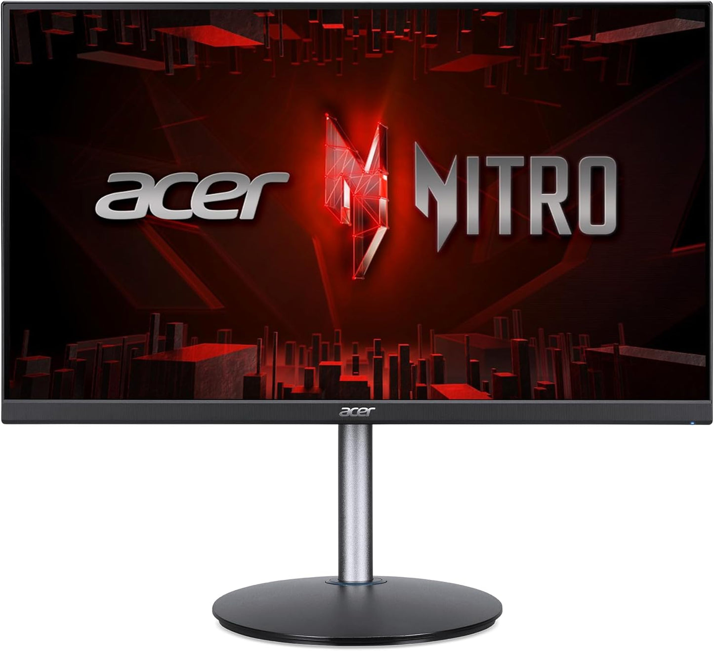 (Pre-Owned) Acer Nitro 23.8" Full HD PC IPS Gaming Monitor | AMD FreeSync Premium | 180Hz | Up to 0.5ms | Speakers | sRGB 99% | ErgoStand | VESA Mounting Compliant | 1 x DP 1.2 & 2 x HDMI 2.0 | XFA243Y M3bmiiprx