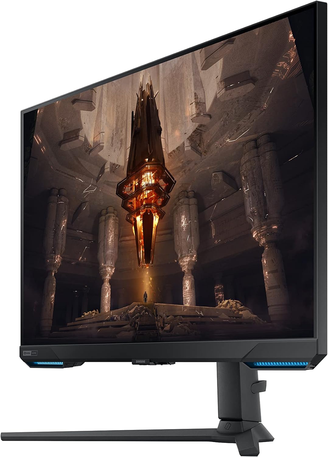 (Pre-Owned) SAMSUNG 28” Odyssey G70B Series 4K UHD Gaming Monitor, IPS Panel, 144Hz, 1ms, HDR 400, G-Sync and FreeSync Premium Pro Compatible, Ultrawide Game View, LS28BG702ENXGO, Black