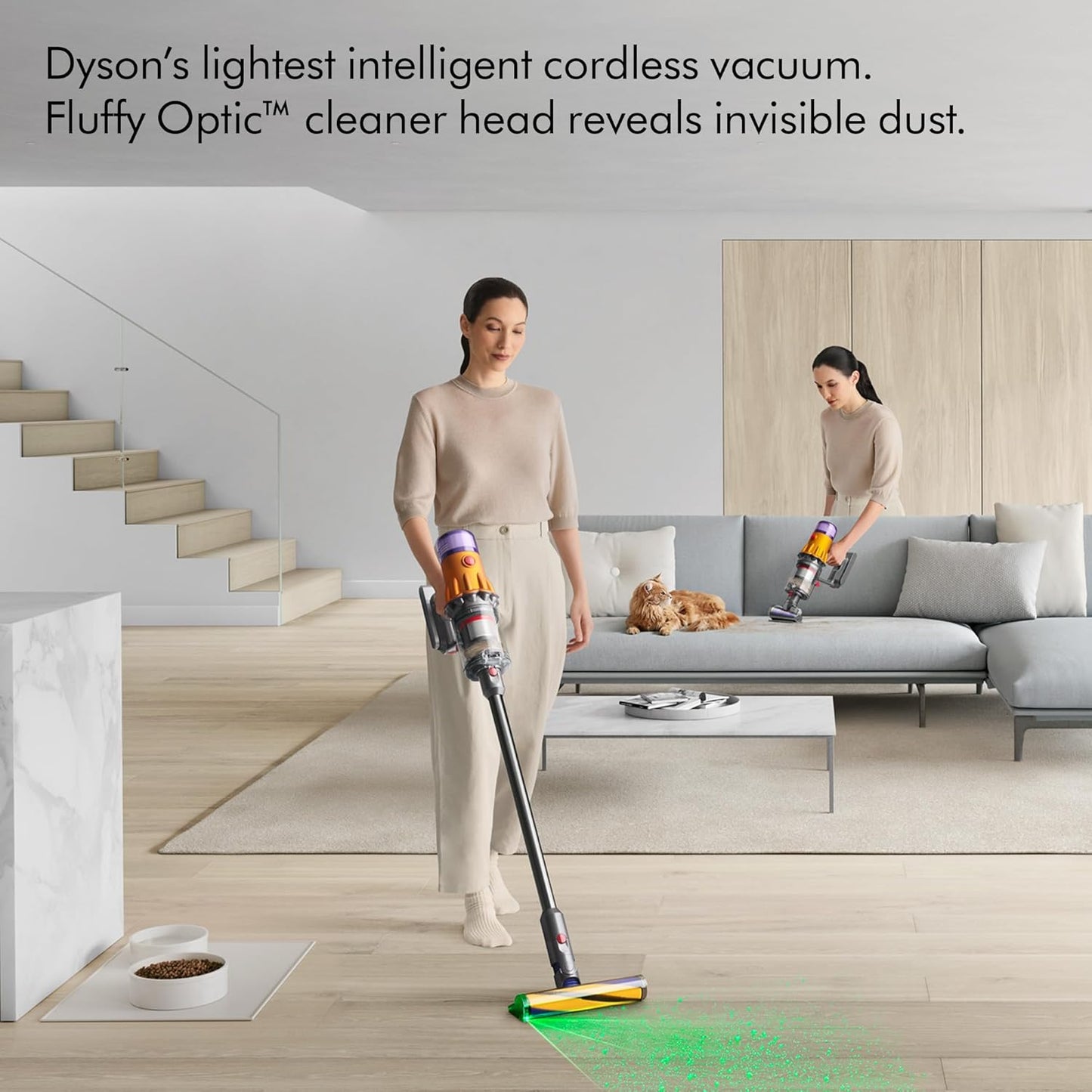 Dyson V12 Detect Slim Origin Cordless Vacuum Cleaner, Yellow/Iron, Large (Pre-Owned)