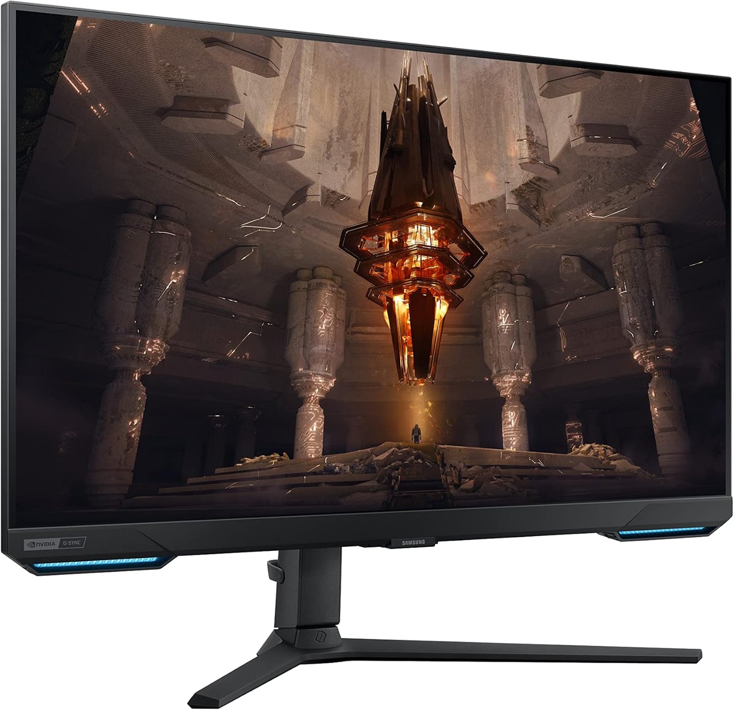 (Pre-Owned) SAMSUNG 28” Odyssey G70B Series 4K UHD Gaming Monitor, IPS Panel, 144Hz, 1ms, HDR 400, G-Sync and FreeSync Premium Pro Compatible, Ultrawide Game View, LS28BG702ENXGO, Black