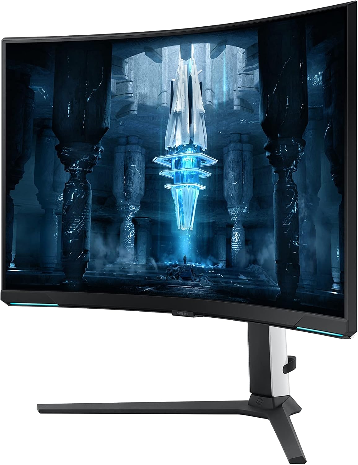 (Pre-Owned) SAMSUNG 32" Odyssey Neo G8 4K UHD 240Hz 1ms G-Sync 1000R Curved Gaming Monitor, Quantum HDR2000, AMD FreeSync Premium Pro, Matte Display, Ultrawide Game View, DisplayPort, Black & White, 2022