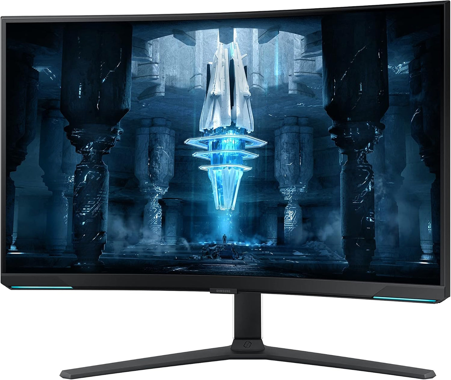 (Pre-Owned) SAMSUNG 32" Odyssey Neo G8 4K UHD 240Hz 1ms G-Sync 1000R Curved Gaming Monitor, Quantum HDR2000, AMD FreeSync Premium Pro, Matte Display, Ultrawide Game View, DisplayPort, Black & White, 2022