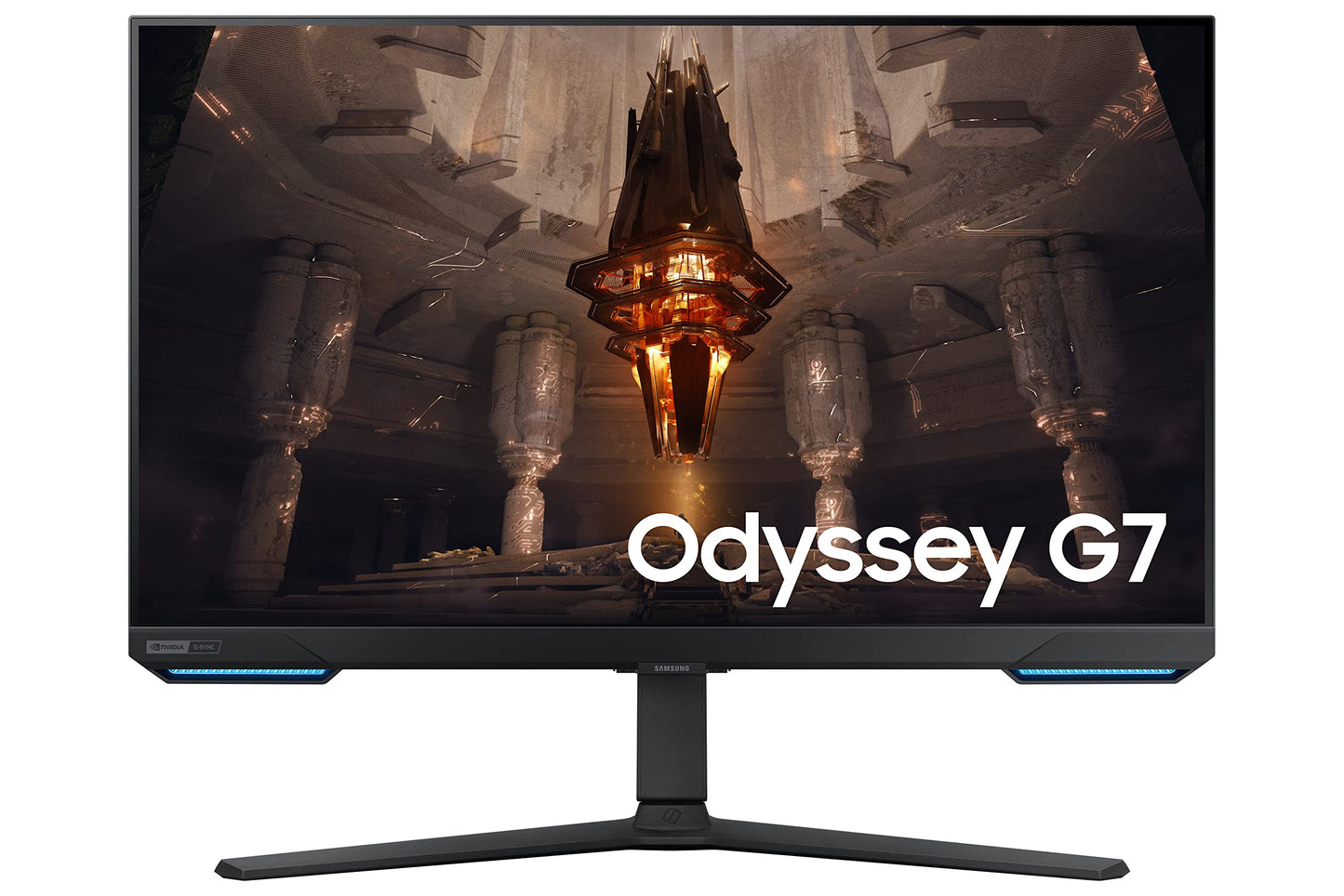 (Pre-Owned) SAMSUNG 28” Odyssey G70B Series 4K UHD Gaming Monitor, IPS Panel, 144Hz, 1ms, HDR 400, G-Sync and FreeSync Premium Pro Compatible, Ultrawide Game View, LS28BG702ENXGO, Black