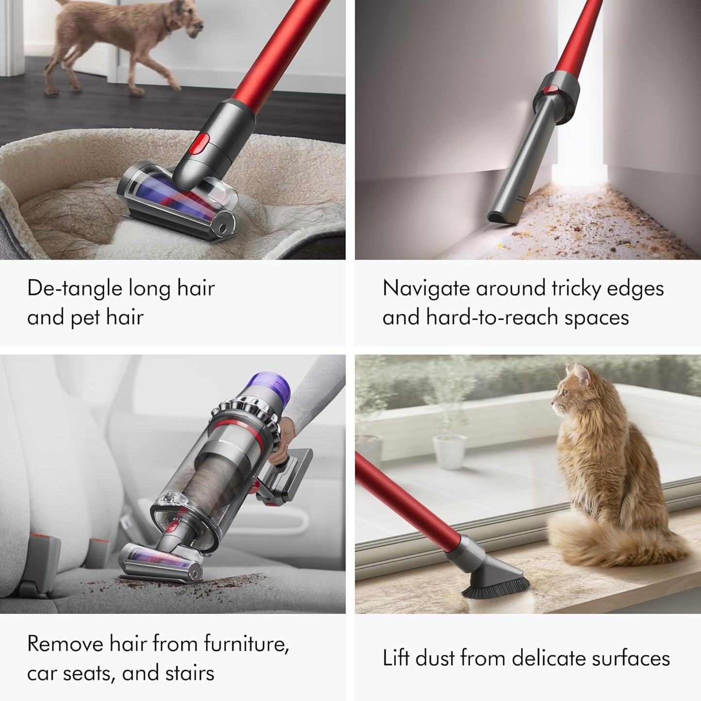 Dyson Outsize Origin Cordless Vacuum, Nickel/Red (Pre-Owned)